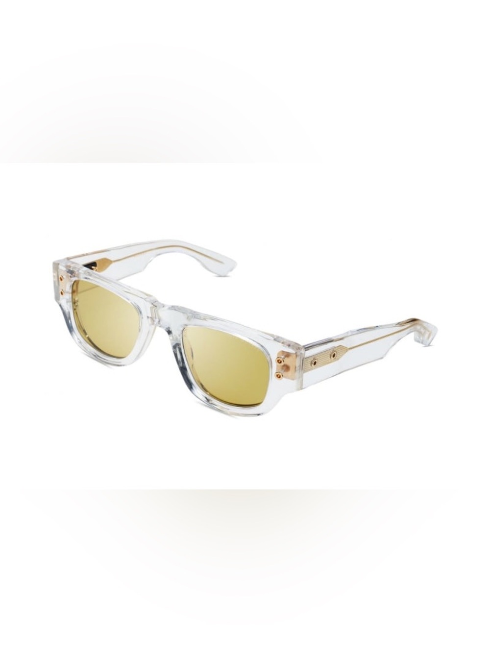 DITA Transparent Frame Sunglasses with Gold Lenses